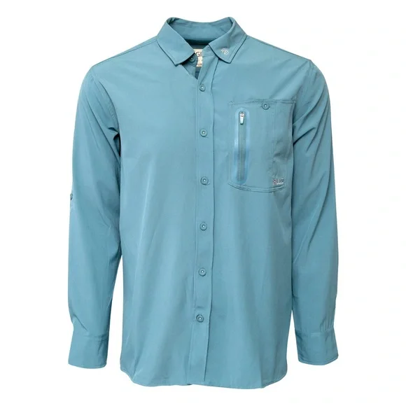 Gillz Shirts Gillz Mens Long Sleeve Deep Sea Woven Shirt